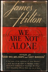 4g0693 WE ARE NOT ALONE first edition hardcover book 1937 the novel by James Hilton!