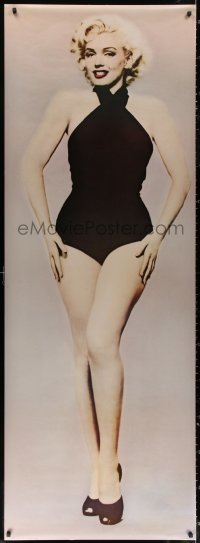 4g0221 MARILYN MONROE 27x75 commercial poster 1983 full-length image wearing black bathing suit!