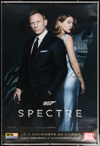 4g0047 SPECTRE teaser DS French 1p 2015 Daniel Craig as James Bond & Seydoux with villain background!