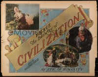 4g0368 CIVILIZATION 1/2sh R1931 Thomas Ince anti-war classic, montage of images including Jesus!