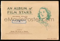 4g0808 ALBUM OF FILM STARS second series English cigarette card album 1934 w/50 cards on 20 pages!