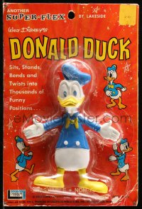 4g0435 DONALD DUCK 6x9 toy 1968 it sits, stands, bends & twists into thousands of funny positions!
