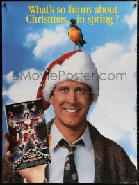 4g0067 NATIONAL LAMPOON'S CHRISTMAS VACATION 35x47 video poster 1989 Chevy Chase, yule crack up!
