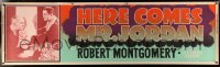 4g0201 HERE COMES MR. JORDAN paper banner R1953 boxer Robert Montgomery is reincarnated as super rich man!