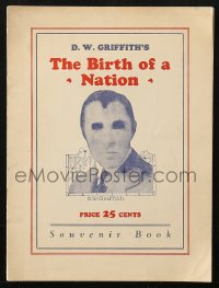 4g1251 BIRTH OF A NATION 8pg souvenir program book 1915 D.W. Griffith, Ku Klux Klan, deluxe version!