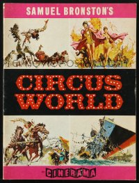 4g1173 CIRCUS WORLD Cinerama English souvenir program book 1964 John Wayne, cool McCarthy art!