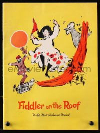 4g1278 FIDDLER ON THE ROOF stage play souvenir program book 1965 Broadway musical, Morrow art!