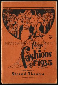 4g0500 FOODS & FASHIONS OF 1935 softcover book 1935 clothing and recipes from the stars!