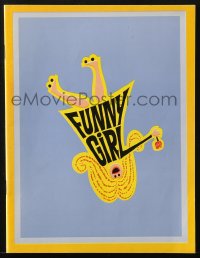 4g1180 FUNNY GIRL English souvenir program book 1969 Barbra Streisand, Omar Sharif, William Wyler!