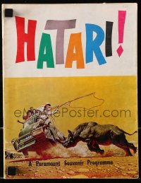 4g1158 HATARI Australian souvenir program book 1962 Howard Hawks, John Wayne in Africa, cool!