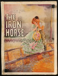 4g1310 IRON HORSE souvenir program book 1924 John Ford, transcontinental railroad, Usabal art!