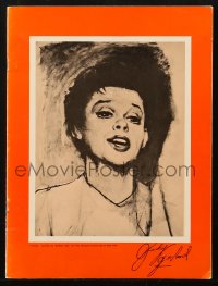 4g1316 JUDY GARLAND souvenir program book 1960s Roberto Gari art, many images throughout her career!