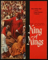 4g1317 KING OF KINGS hardcover souvenir program book 1961 Jeff Hunter as Jesus, w/ 8x10 color photos!