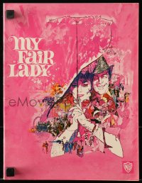 4g1194 MY FAIR LADY English souvenir program book 1965 Audrey Hepburn & Rex Harrison, Bob Peak art!