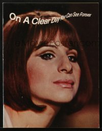 4g1346 ON A CLEAR DAY YOU CAN SEE FOREVER souvenir program book 1970 Barbra Streisand, cool images!