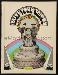 4g1347 PAINT YOUR WAGON souvenir program book 1969 cool Peter Max artwork on front & back covers!