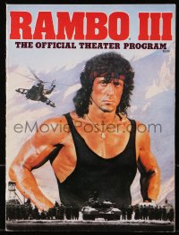 4g1356 RAMBO III souvenir program book 1988 Sylvester Stallone returns as John Rambo!