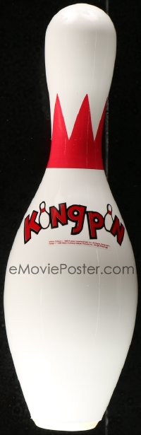 4g0290 KINGPIN bowling pin 1996 Woody Harrelson & Randy Quaid, promo printed on real bowling pin!