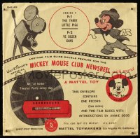 4g0826 MICKEY MOUSE CLUB series F 78 RPM record 1956 Walt Disney official newsreel with sound!