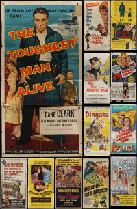 4h0353 LOT OF 14 FOLDED THREE-SHEETS 1950s great images from a variety of different movies!