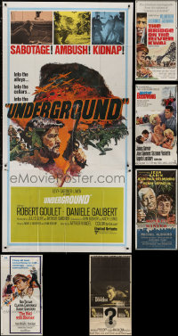 4h0365 LOT OF 6 FOLDED THREE-SHEETS 1960s-1970s great images from a variety of different movies!