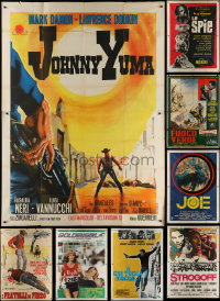 4h0369 LOT OF 11 FOLDED ITALIAN TWO-PANELS 1950s-1980s great images from a variety of movies!