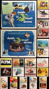 4h0703 LOT OF 26 FORMERLY FOLDED HALF-SHEETS 1940s-1970s great images from a variety of movies!
