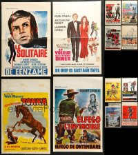 4h0798 LOT OF 12 FORMERLY FOLDED BELGIAN POSTERS 1950s-1970s great images from a variety of movies!