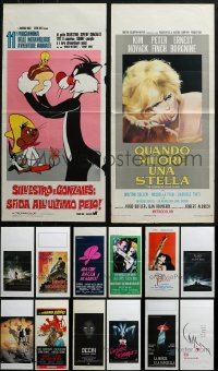 4h0631 LOT OF 14 FORMERLY FOLDED ITALIAN LOCANDINAS 1960s-1980s a variety of movie images!