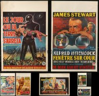4h0941 LOT OF 7 UNFOLDED BELGIAN REPRODUCTION POSTERS 1990s great images from classic movies!