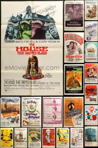 4h0061 LOT OF 59 FOLDED ONE-SHEETS 1960s-1970s great images from a variety of different movies!