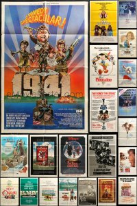 4h0047 LOT OF 75 FOLDED ONE-SHEETS 1970s-1980s great images from a variety of different movies!