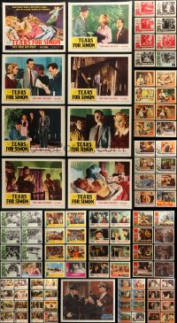 4h0182 LOT OF 121 LOBBY CARDS 1950s-1960s mostly complete sets from a variety of different movies!