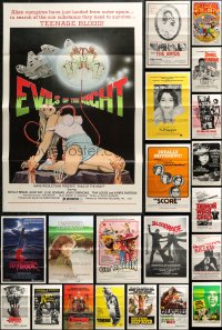 4h0888 LOT OF 23 FORMERLY TRI-FOLDED MOSTLY 27X41 ONE-SHEETS 1970s-1980s cool movie images!