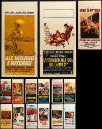 4h0627 LOT OF 17 FORMERLY FOLDED WAR ITALIAN LOCANDINAS 1950s-1980s a variety of movie images!