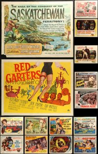 4h0713 LOT OF 19 FORMERLY FOLDED HALF-SHEETS 1950s great images from a variety of movies!