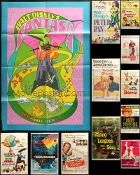 4h0103 LOT OF 12 FOLDED ONE-SHEETS 1960s-1970s great images from a variety of different movies!