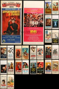 4h0619 LOT OF 28 FORMERLY FOLDED ITALIAN LOCANDINAS 1950s-1990s a variety of movie images!