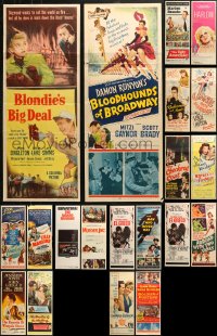 4h0600 LOT OF 20 MOSTLY FORMERLY FOLDED INSERTS 1940s-1960s great images from a variety of movies!