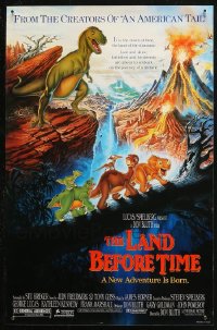4h0437 LOT OF 93 UNFOLDED LAND BEFORE TIME 14X21 MINI POSTERS 1988 Don Bluth + Lucas & Spielberg!