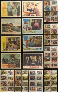 4h0195 LOT OF 84 INDIVIDUALLY BAGGED 1950S LOBBY CARDS 1950s a variety of incomplete sets!