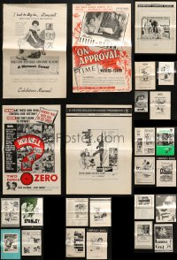 4h0990 LOT OF 33 UNCUT PRESSBOOKS 1940s-1970s advertising for a variety of different movies!
