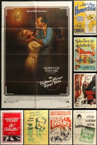 4h0106 LOT OF 10 FOLDED ONE-SHEETS 1950s-1980s great images from a variety of different movies!