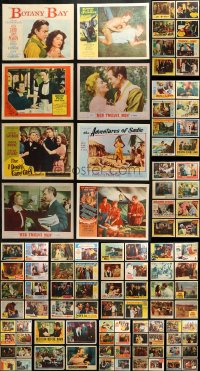 4h0173 LOT OF 140 1950S LOBBY CARDS 1950s great scenes from a variety of different movies!