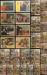4h0161 LOT OF 184 INDIVIDUALLY BAGGED 1950S LOBBY CARDS 1950s a variety of incomplete sets!