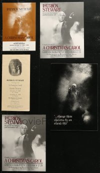 4h0026 LOT OF 5 PATRICK STEWART A CHRISTMAS CAROL ITEMS 1988-1994 Charles Dickens classic!
