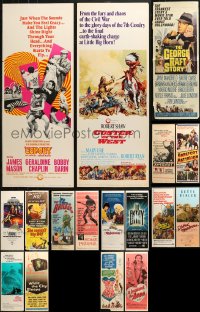 4h0601 LOT OF 19 MOSTLY UNFOLDED INSERTS 1950s-1980s great images from a variety of movies!