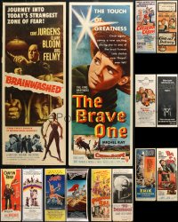 4h0602 LOT OF 18 MOSTLY UNFOLDED INSERTS 1950s-1980s great images from a variety of movies!