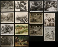 4h0449 LOT OF 14 TO HELL & BACK ENGLISH FRONT OF HOUSE LOBBY CARDS AND U.S. 8X10 STILLS 1955 cool!