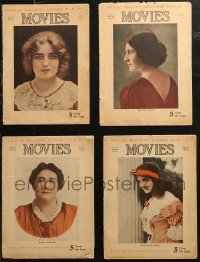4h0982 LOT OF 4 MOVIES MAGAZINES 1914 filled with great images & information for silent films!